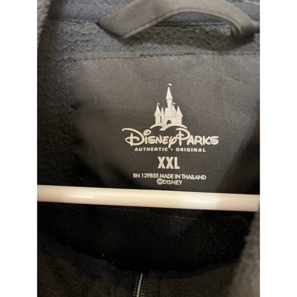 Walt Disney World Black Fleece Zip Up Collar Size XXL Mickey embossed on back - Picture 5 of 5